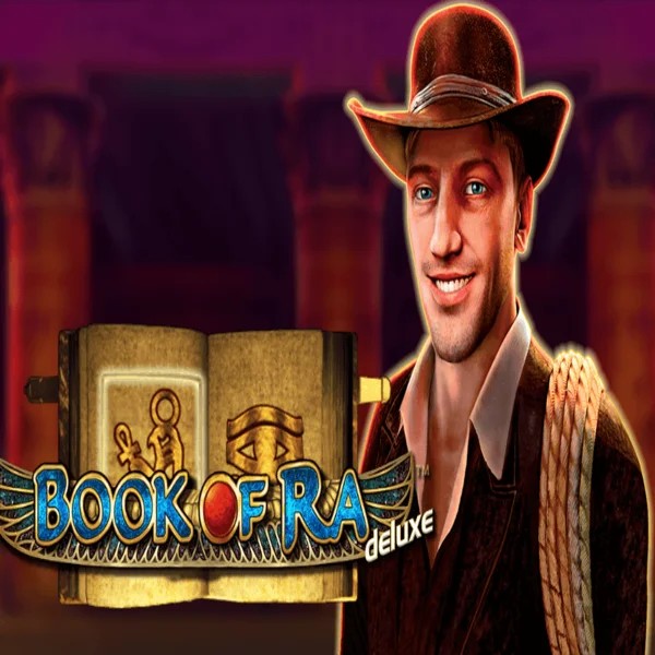 Book of Ra Deluxe logo – Slots by Novomatic at Slotornado Casino
